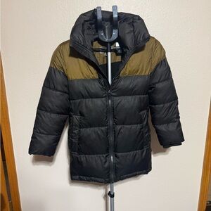 Michael Kors Black and Olive Puffer Jacket